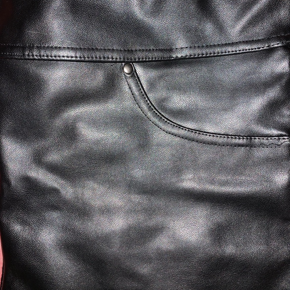 Leather black pants